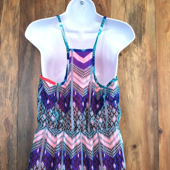 No Boundaries Geometric Maxi Dress L - Picture 4 of 7